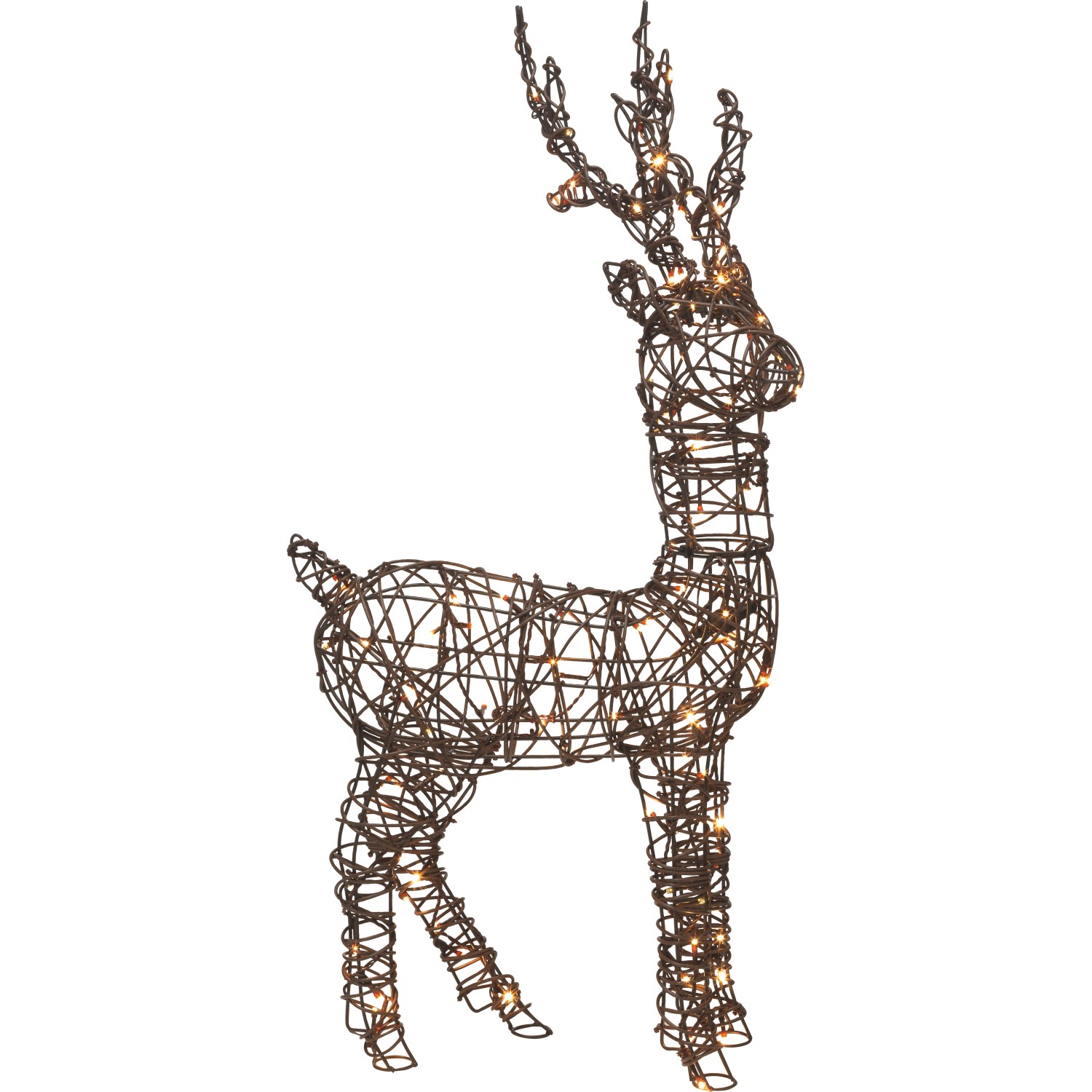 VLC LED dekorativní figurka sob 100x LED teplá bílá, IP44, hnědý, 85 x 45 x 14cm