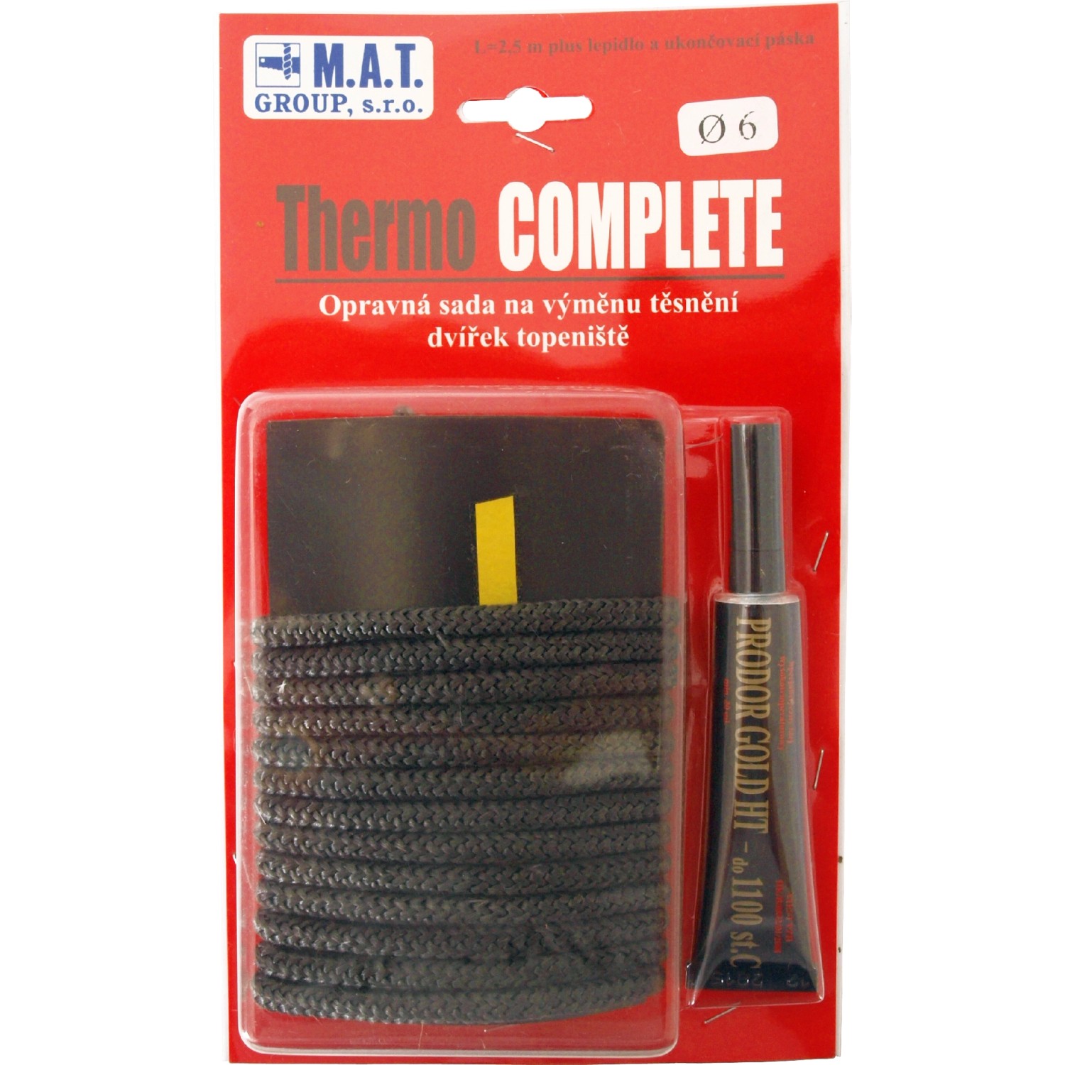 Šňůra izolační 10 mm Thermokomplet plus lepidlo