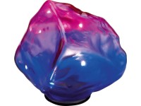 Dekorativní solární LED svítidlo kámen, modro-růžová, 13,5 x 14,5 x 12 cm