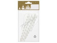 GEROMA Vánoční ozdoby rampouchy plastové bílé 14 cm, 4 ks