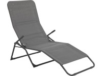 Skládací lehátko Tuscumbia antracitové 106 x 149 x 75 cm *