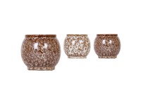 Keramický květináč Safari hnědý pr. 9 x 10 cm Keramický květináč Safari hnědý pr. 9 x 10 cm