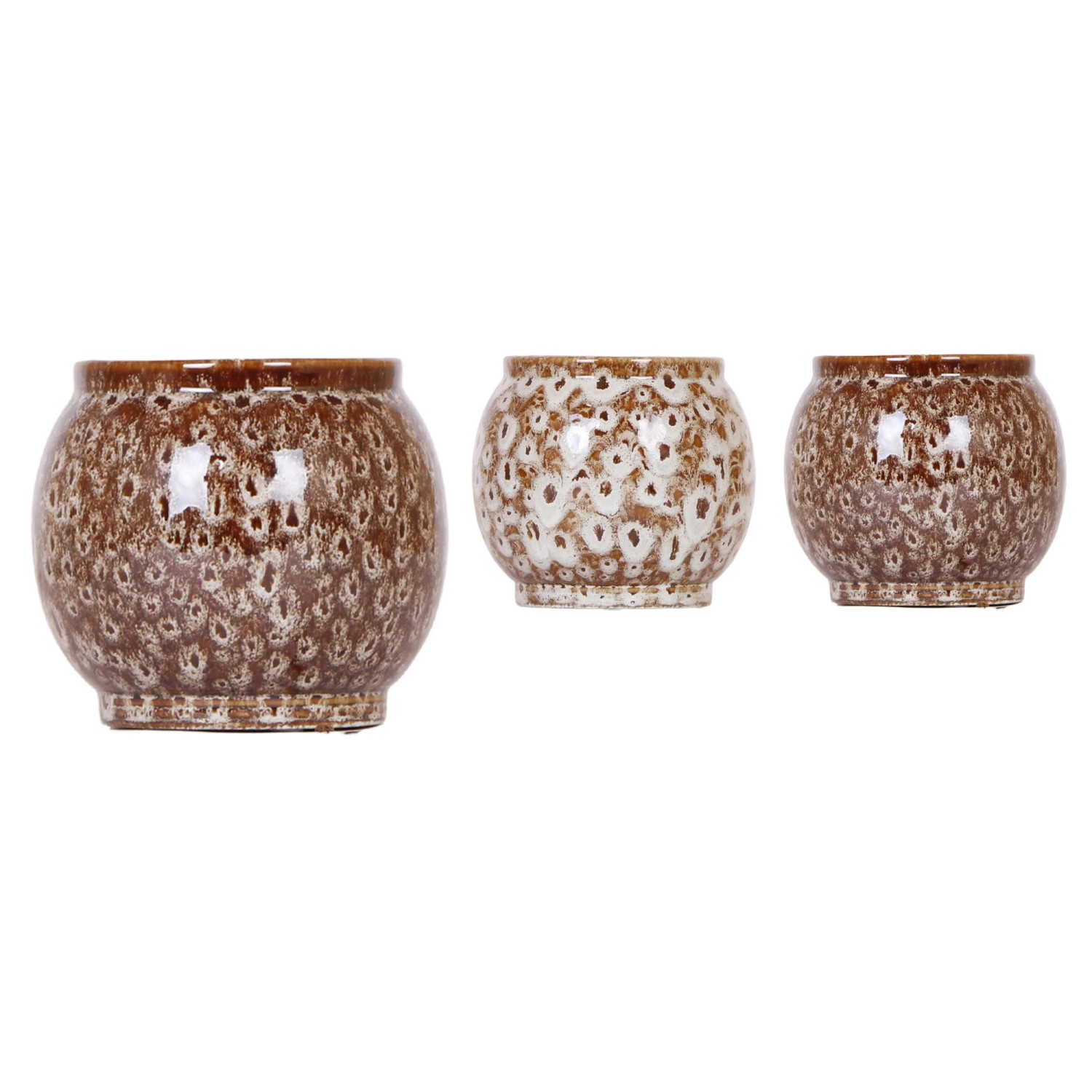 Keramický květináč Safari hnědý pr. 9 x 10 cm