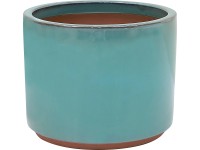 Keramický květináč Cylinder Glaze zelená pr. 21 x 18 cm