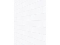 Nástěnné panely s vysokým leskem Uni, bílá, 25,3 x 260 cm