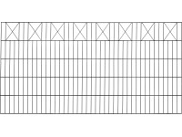 Floraworld Dekorativní plotový panel, dvojitý, X, antracitová, 100 x 200 cm Floraworld Dekorativní plotový panel, dvojitý, X, antracitová, 100 x 200 cm