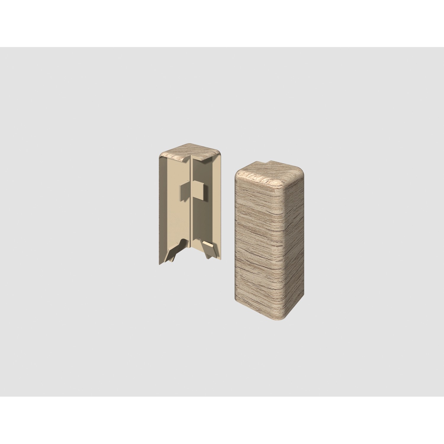 Egger Vnější roh pro soklovou lištu CUBICAL dub světle šedý, 2 ks