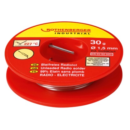 ROTHENBERGER Bezolovnatá pájka Radiolot, RA Sn99Cu1, pr. 1,5 mm, 30 g