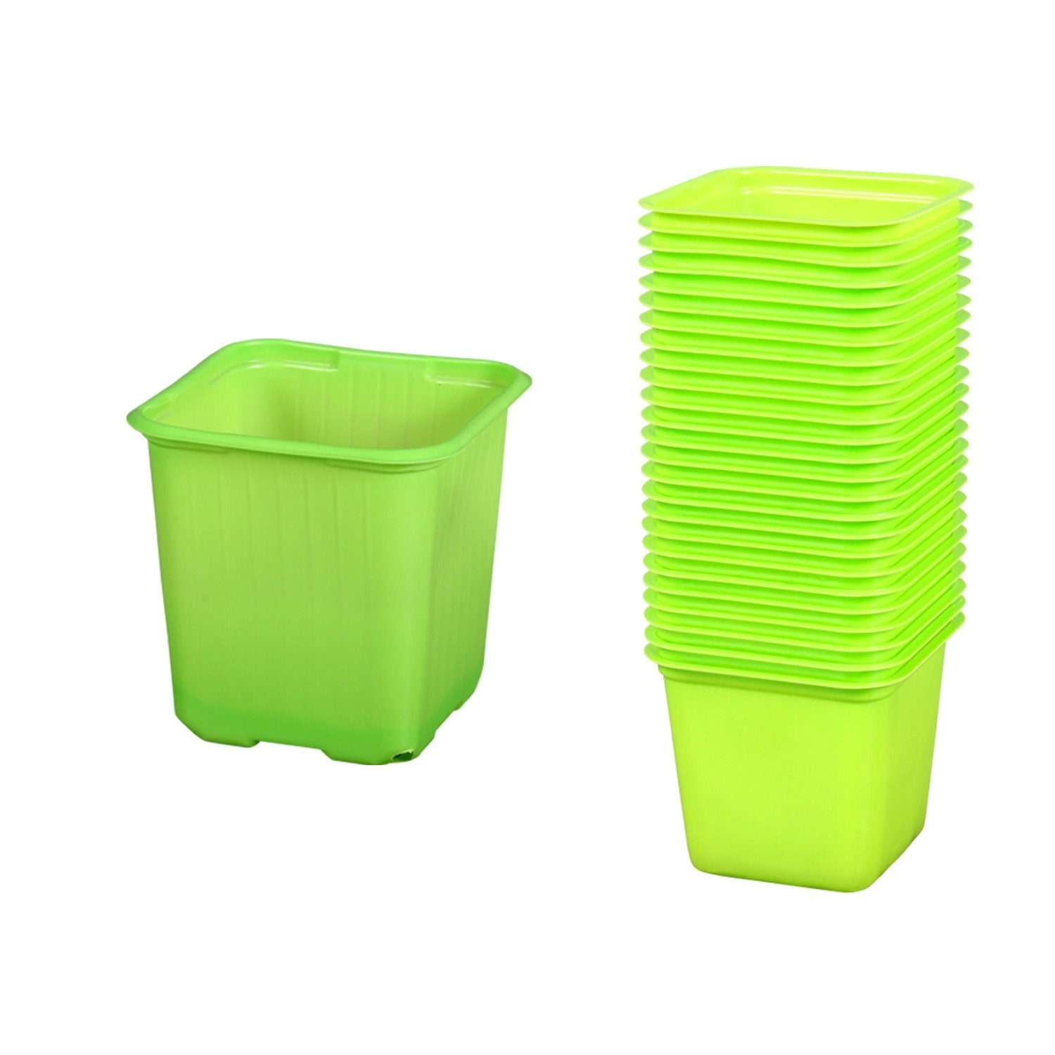 Květináč výsadbový zelený, 6 x 6 x 6,3 cm, 25 ks