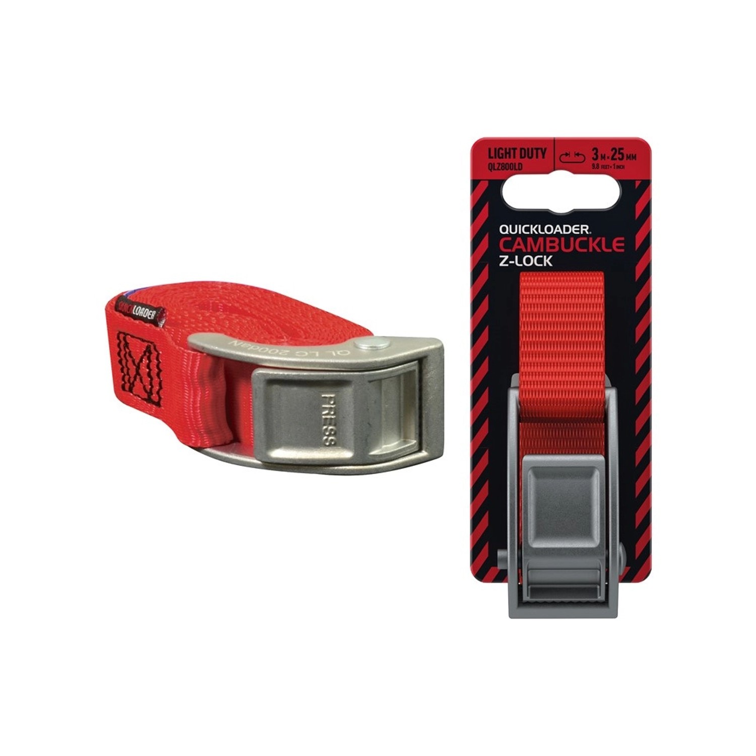 Quickloader Popruh se sponou Cambuckle Z-lock 800 kg, 3 m x 25 mm