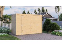 Bertilo Zahradní skříň Box Bike, přírodní, 103 x 207 cm