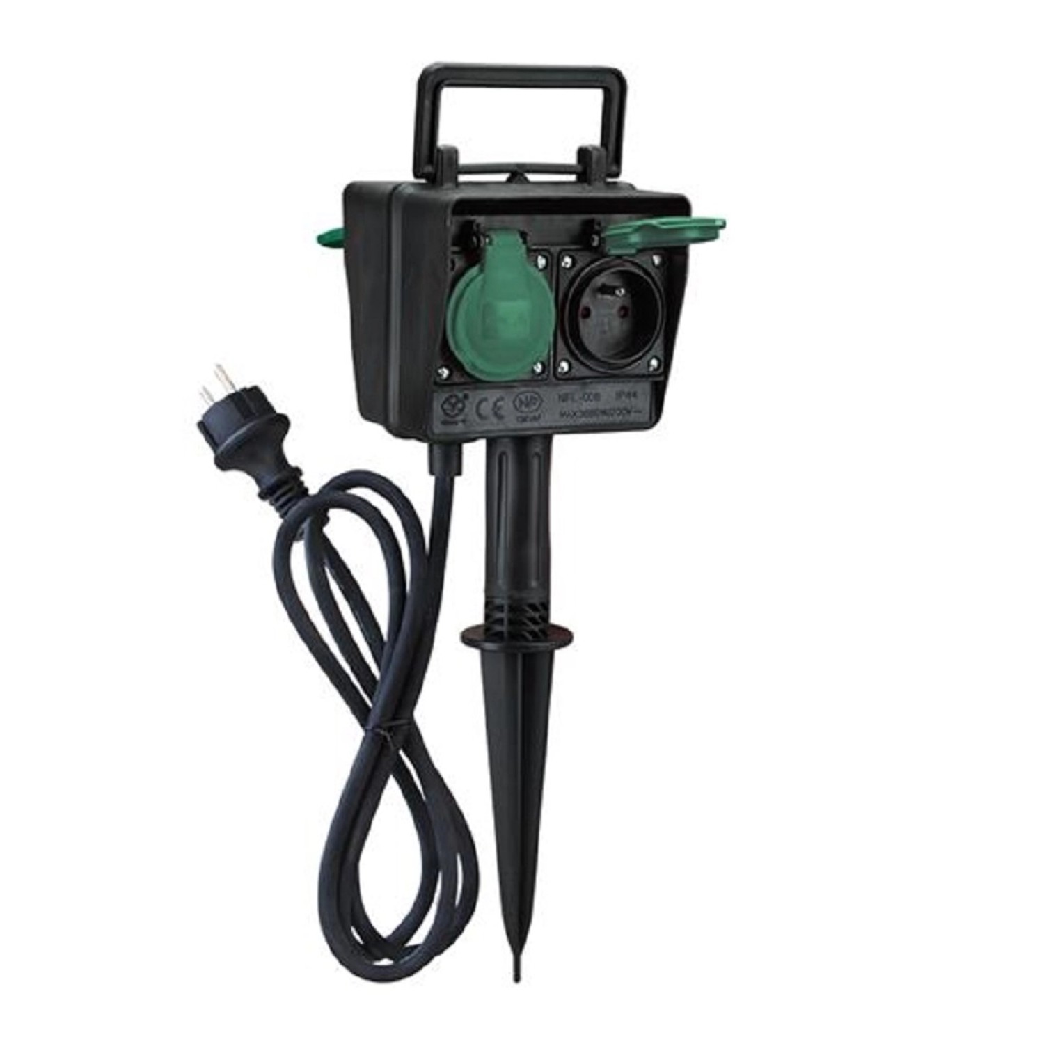 Solight Zahradní sloupek 4 zásuvky, IP44, kabel 1,5 m