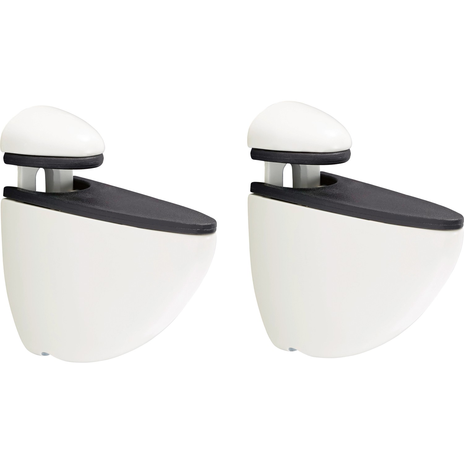 Sada nástěnných držáků polic Select, 4-20 mm, 20 kg, matná bílá, 2 ks