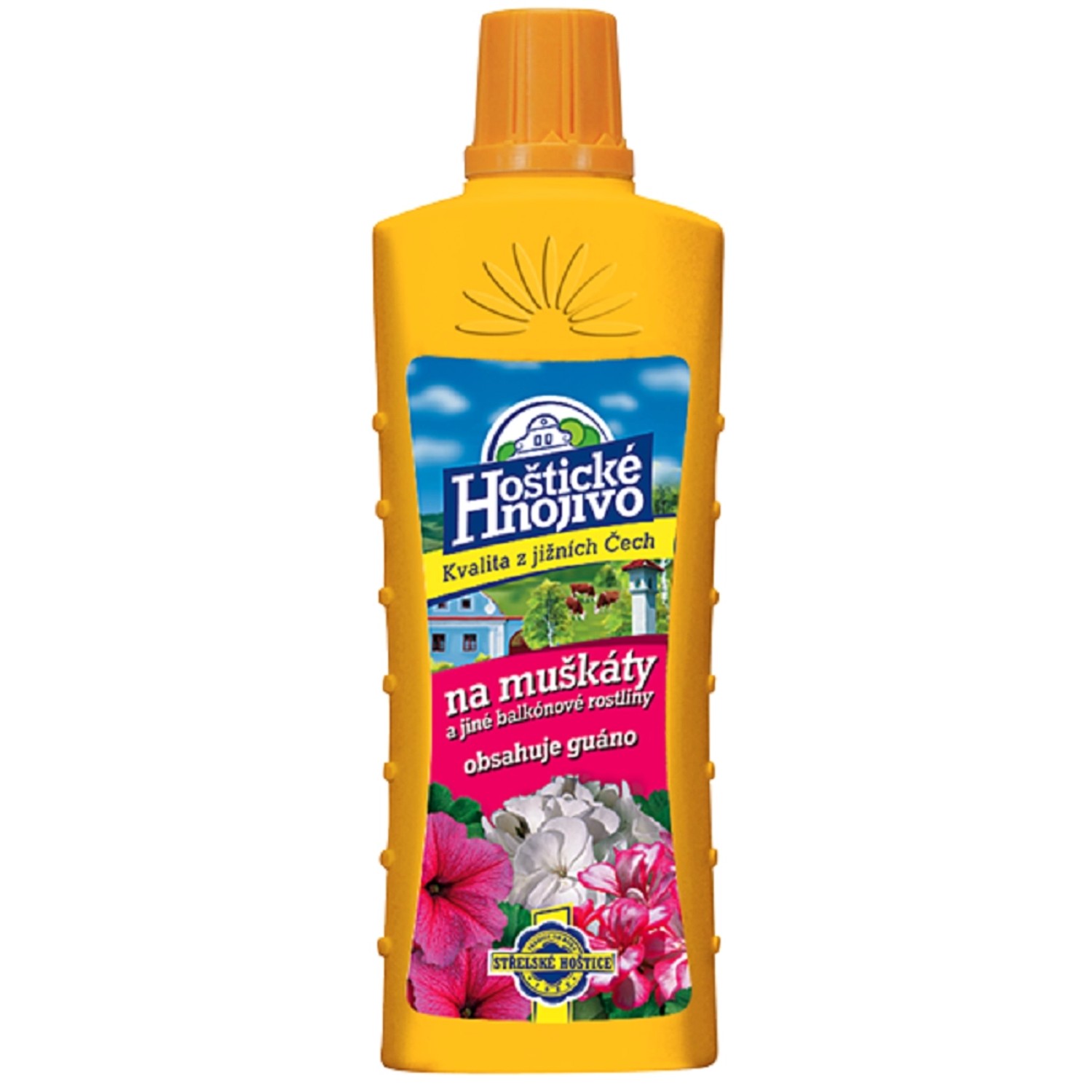 Hoštické hnojivo na muškáty a jiné balkonové rostliny 500 ml