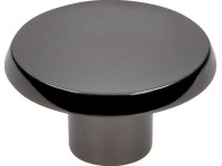 Siro Nábytkový knoflík, kov, černý/chromovaný, lesklý, průměr 37 mm