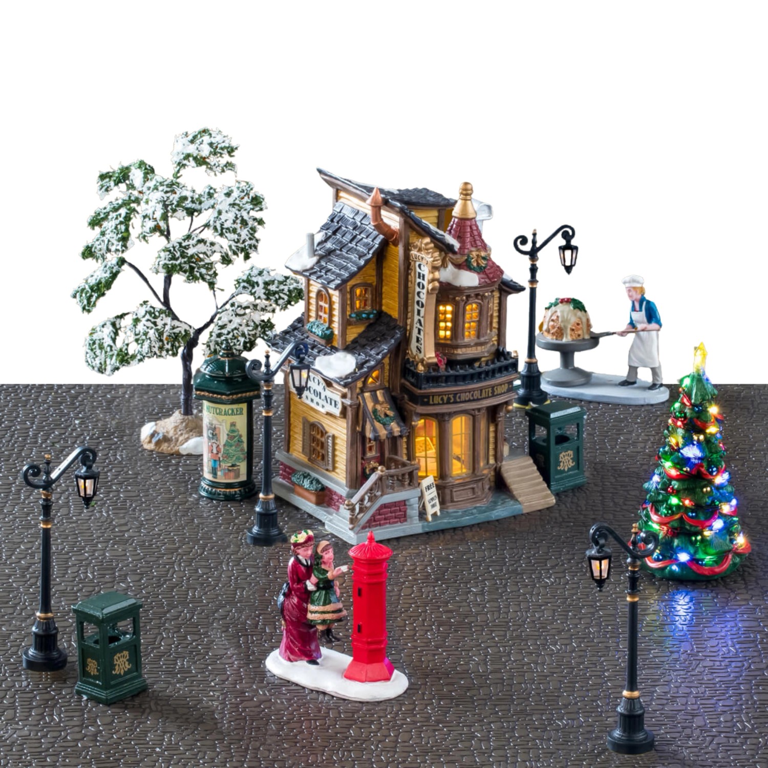 Lemax Vánoční vesnička Lucy´s Chocolate Shop Set