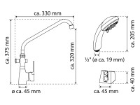 Eisl Vanová baterie Speed II Combi chrom Eisl Vanová baterie Speed II Combi chrom
