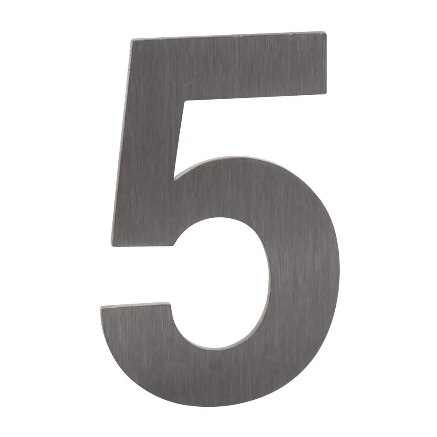 Walteco Domovní číslo "5" nerez samolepicí, 50 mm