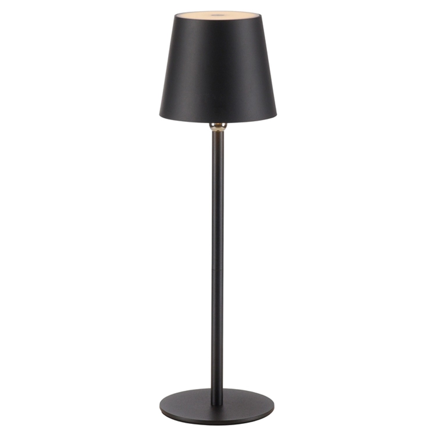 Just Light Nabíjecí stolní LED lampa Boteria, 2,5W, IP54, černá, pr. 11 x 37 cm