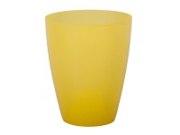 Obal Orchidea laky plastový, transparentní žlutá, pr. 12 cm