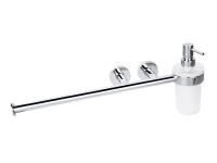 Bemeta Držák na ručníky OMEGA s dávkovačem mýdla 230 ml, 455 x 180 x 115 mm