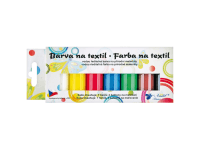 Barvy na textil světlý, sada, klasik, 7 x 15 g + šablony