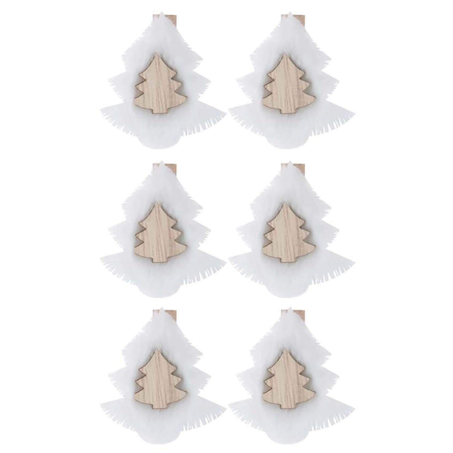 Stromky z filcu na kolíčku 4,5 x 4 x 0,5 cm, 6 ks v sáčku Anděl Přerov s.r.o.