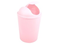 MSV Odpadkový koš s výklopným víkem Ako, pastelově růžová, 5,5 l