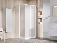 RAVAK Sprchový kout Supernova SRV2+SRV2, bílá + Pearl, 80 x 80 x 195 cm