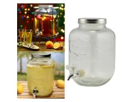 Skleněná láhev s kohoutkem, 4000 ml