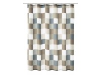 Kleine Wolke Sprchový závěs Check taupe 180 x 200 cm
