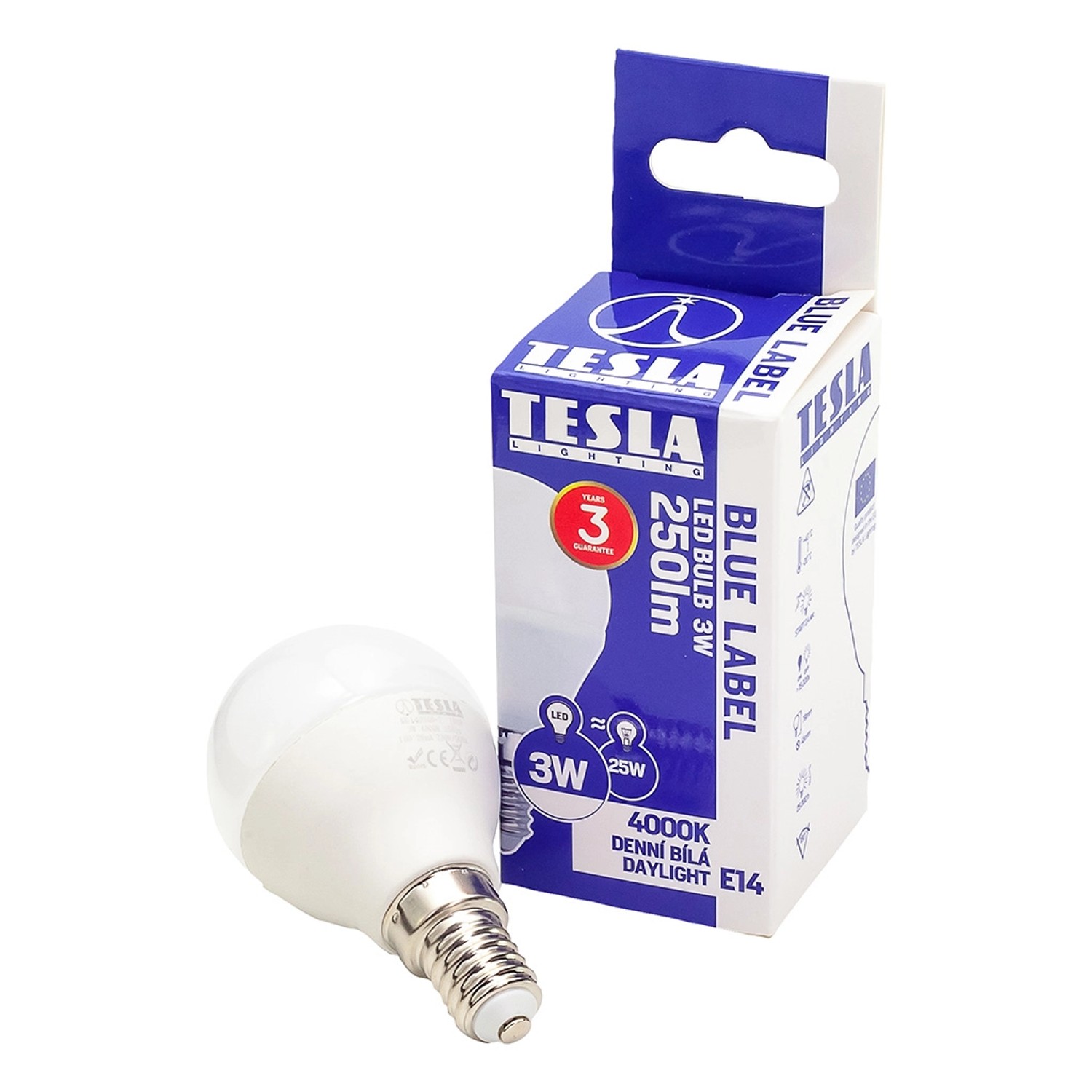 LED žárovka miniglobe Bulb 3W E14 4000K
