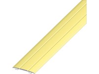 Hliníkový přechodový profil samolepicí, mosazný eloxovaný, 37 x 2,5 x 1000 mm