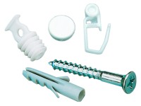 Gardinia Sada příslušenství pro záclonové kolejničky bílá