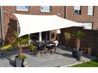 Peddy Shield Stínící plachta HDPE, krémová bílá, 300 x 400 cm