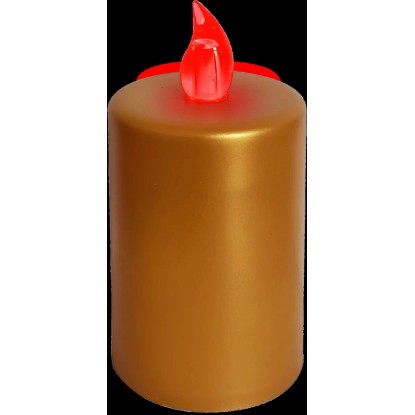 EURAKLES LED svíčka zlatá/červený plamínek 100 x 50 mm, 1 ks