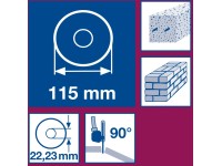 LUX-TOOLS Diamantový řezný kotouč na kámen, pr. 115 x 22,23 mm