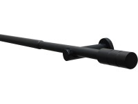 GARDINIA Záclonová souprava KRETA černá matná 19/16 mm, 120-210 cm