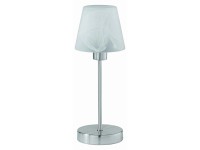 Trio Stolní lampa Luis, kov/sklo, matný nikl, pr. 12 x 32 cm