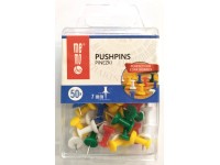 Bondecor Barevné připínáčky na tabuli, 50 ks