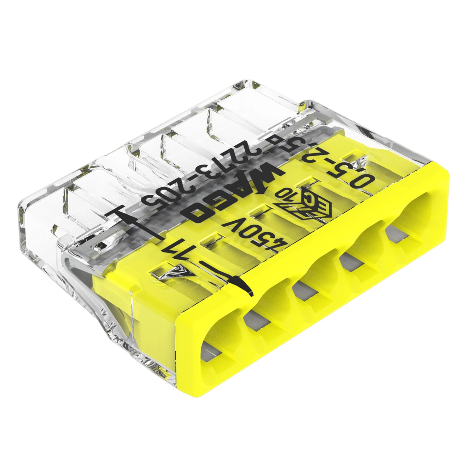 WAGO Instalační svorka 2273 PUSH WIRE 5 plných vodičů, max. 2,5 mm, 100 ks