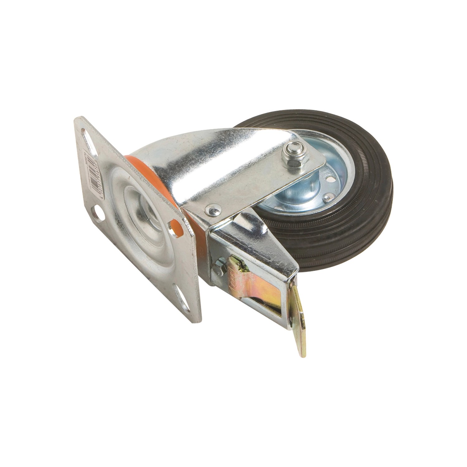 OBI Otočné přepravní kolečko s gumovou obručí a brzdou průměr 100 mm 70 kg