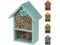 Koopman Dřevěný hmyzí hotel různé barvy 15 x 8 x 20 cm