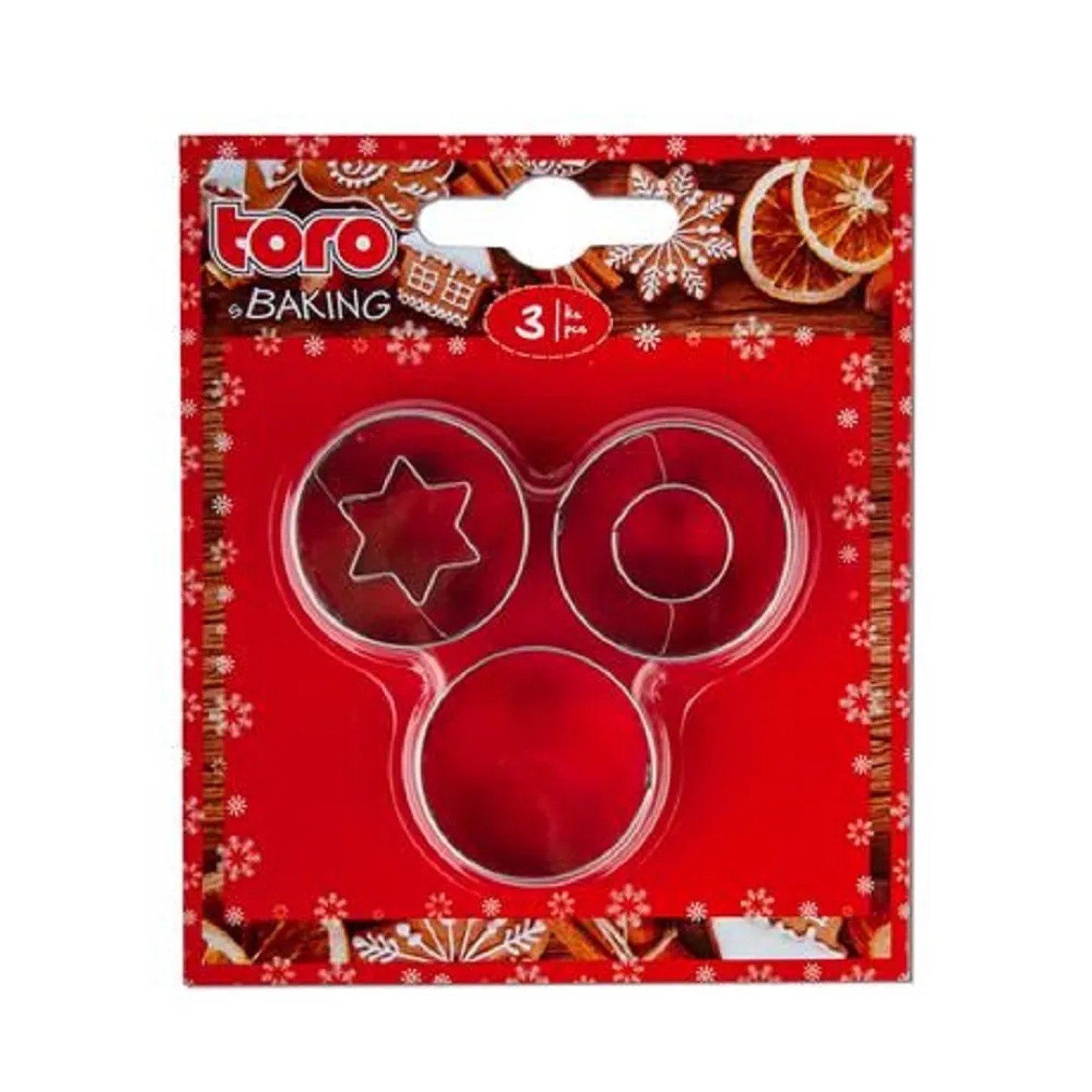 Toro Vykrajovátka na cukroví hladké kolečko, pr. 4 cm, 3 ks