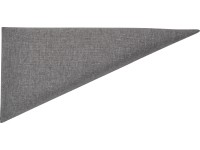 Nástěnný polstr trojúhelník 15 cm x 30 cm tmavě šedý strukturovaný