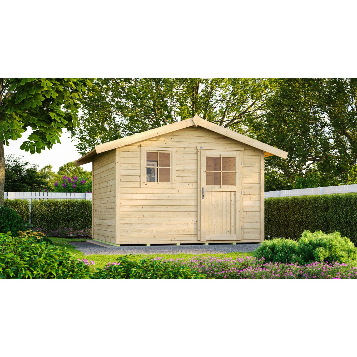 Weka Dřevěný zahradní domek 123 vel. 4, přírodní, 301 x 235 cm