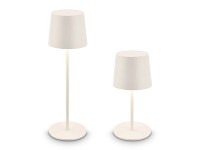 Brilo Dobíjecí LED stolní lampa Bota, 2,6W, 120lm, IP44, stará bílá, pr. 11x33cm