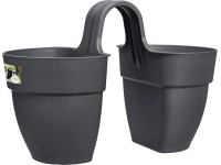 elho Květináč Vibia Campana Flower Twin antracitový, 21 x 27 x 38 cm