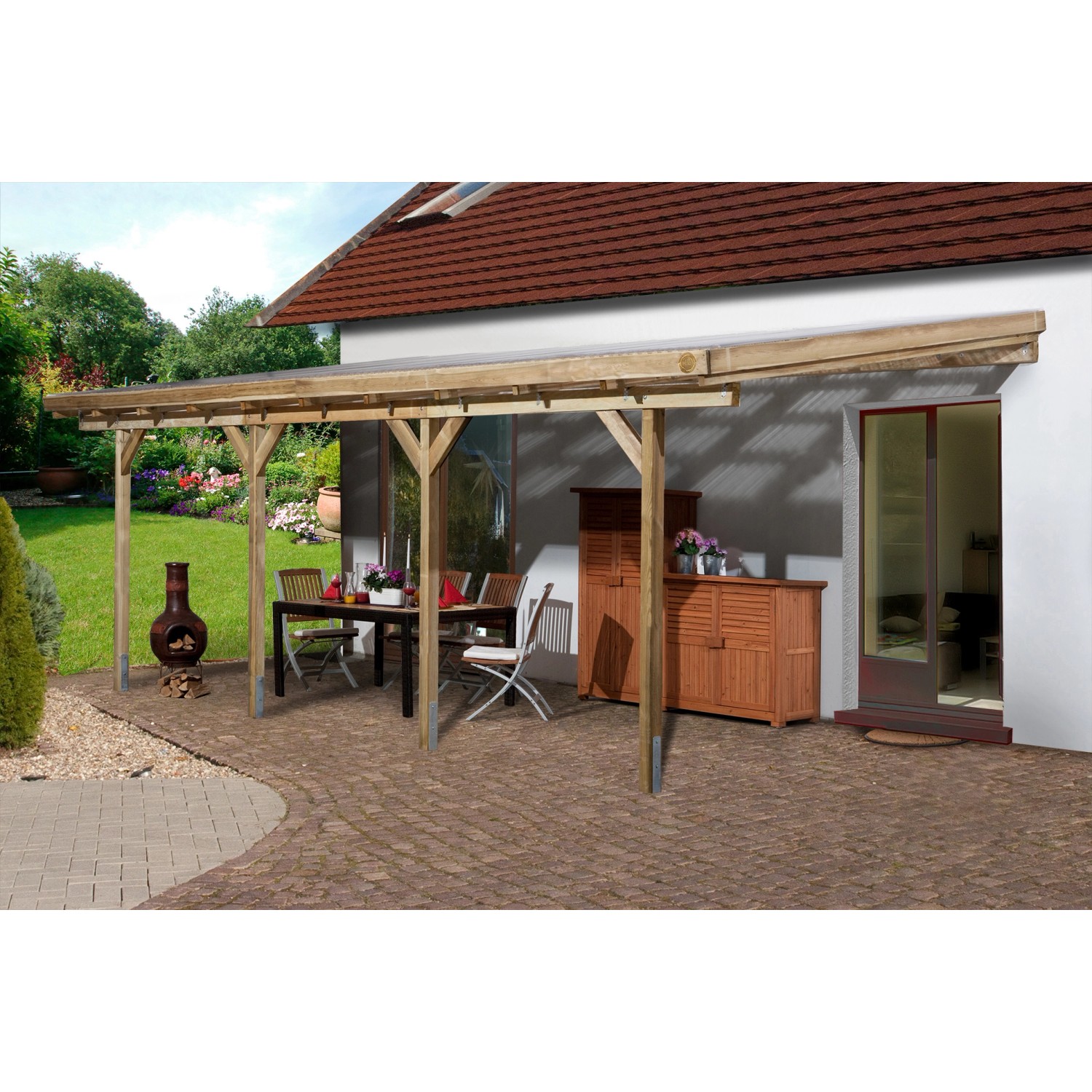 Weka Zastřešení terasy velikost 5, 704 cm x 306 cm