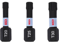 Bosch Sada šroubovacích nástavců Impact Control T20,T25,T30, 3 ks, 1/4 Bosch Sada šroubovacích nástavců Impact Control T20,T25,T30, 3 ks, 1/4